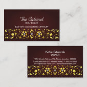 Carte De Visite Accessoire et bijoux de mode (Devant / Derrière)