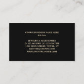 Carte De Visite Accessoires Crown Gold Sparkle (Dos)