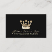 Carte De Visite Accessoires Crown Gold Sparkle (Devant)