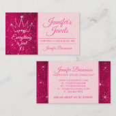 Carte De Visite Accessoires de bijoux de la Couronne Lady à bille (Devant / Derrière)