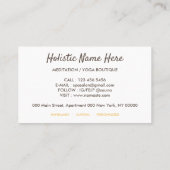 Carte De Visite Accessoires de méditation Spa de salle d'encens (Dos)