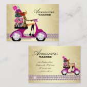 Carte De Visite Accessoires de mode Purses Bijoux Purple Or (Devant / Derrière)