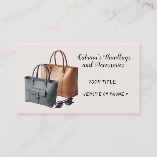 Carte de visite Accessoires de Sac à main de Desig (Devant)