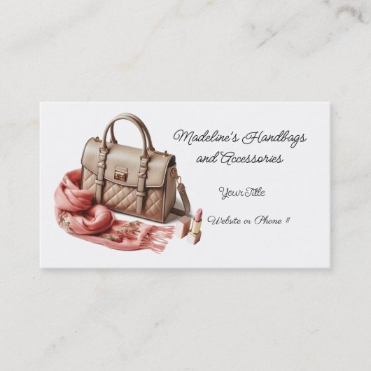 Carte de visite Accessoires de Sac à main de Luxe (Devant)