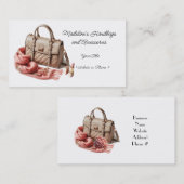 Carte De Visite Accessoires de sac à main du concepteur courbé Car (Devant / Derrière)