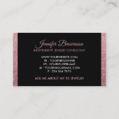 Carte De Visite Accessoires pour bijoux en or Rose Sparkle (Dos)