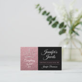 Carte De Visite Accessoires pour bijoux en or Rose Sparkle (Debout devant)