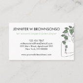 Carte De Visite Accessoires pour cheveux Botanique Floral (Dos)