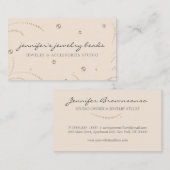 Carte De Visite Accessoires rose pâle Pearl Élégant bijoux (Devant / Derrière)