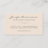 Carte De Visite Accessoires rose pâle Pearl Élégant bijoux (Dos)