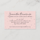 Carte De Visite Accessoires roses Montre unique (Dos)