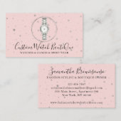 Carte De Visite Accessoires roses Montre unique (Devant / Derrière)