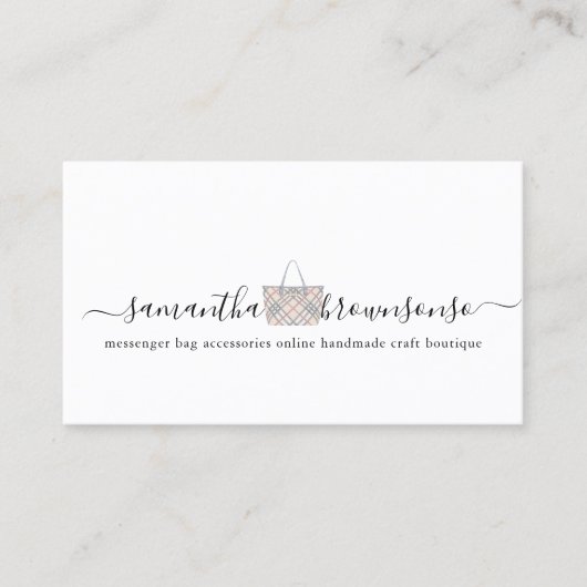 Carte De Visite Accessoires sacs messenger en ligne fait main (Devant)
