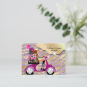 Carte De Visite Accessoires Zebra Bijoux à poche or rose étincelle (Debout devant)