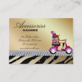 Carte De Visite Accessoires Zebra Bijoux en or Éperche noire (Dos)
