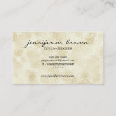 Carte De Visite Accompagnateur de naissance Doula Bébé enceinte Or (Dos)