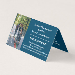 Carte De Visite Accompagnateur pour personnes âgées avec photo et
