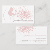 Carte De Visite Accompagnatrice de naissance Coach Grossesse Rose (Devant / Derrière)