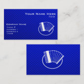 Carte De Visite Accordéon bleu (Devant / Derrière)