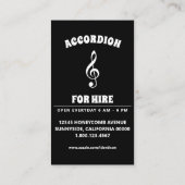 Carte De Visite accordéon jouant robot (Dos)