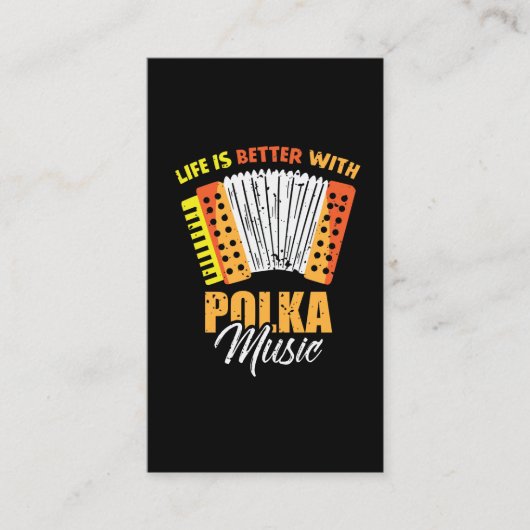 Carte De Visite Accordéon musical Polka Dancing polonais (Devant)