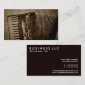 Carte De Visite accordéon sac en papier. (Devant / Derrière)