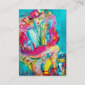 Carte De Visite ACCORDIONISTE Jaune (Dos)