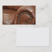 Carte De Visite accoudoirs et supports pour fauteuil en cuir (Devant / Derrière)