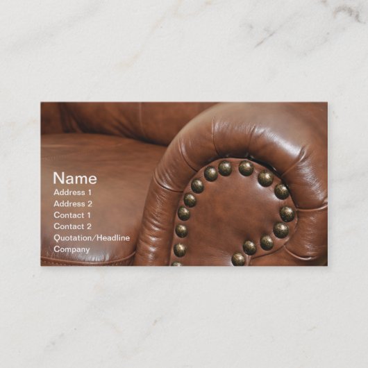Carte De Visite accoudoirs et supports pour fauteuil en cuir (Devant)