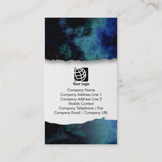 Carte De Visite Accountant Finance Ripped Paper (Dos)