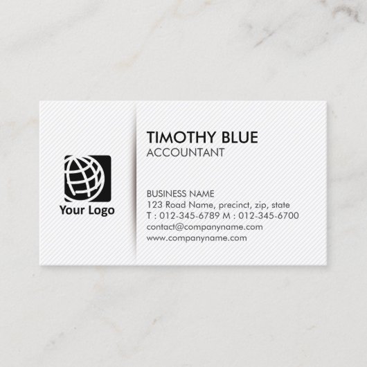 Carte De Visite Accountant Finance Simple Business Card (Devant)