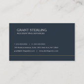 Carte De Visite Accounting Services Navy Blue Professional (Dos)