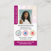 Carte De Visite Accréditation Notaire Photo publique QR Code Magen (Devant)