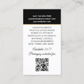 Carte De Visite Accréditation Notaire Photo publique QR Code noir (Dos)