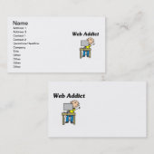 Carte De Visite Accro du Web (Devant / Derrière)