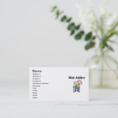 Carte De Visite Accro du Web (Debout devant)
