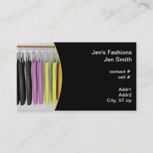 Carte De Visite accrocher coloré de robes