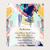 Carte De Visite Accroches de brosse créatives abstraites (Intérieur déplié)