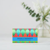 Carte de visite accrocheuse aux couleurs vives (Debout devant)