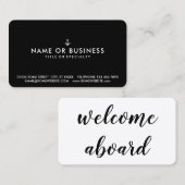 Carte De Visite accueil à bord de manuscrit (Devant / Derrière)