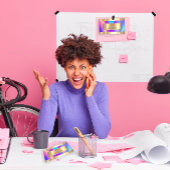 Carte De Visite Accueil Agence immobilière Code QR Logo Holographe