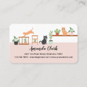 Carte De Visite Accueil Animaux de compagnie assis Loveable Happy  (Dos)