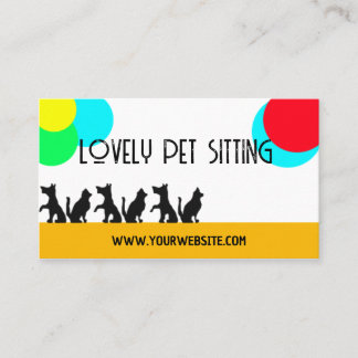 Carte De Visite Accueil Animaux domestiques assis Lovely Happy Cha