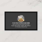 Carte De Visite Accueil Bâtiment Toit Handyman Cadre (Dos)