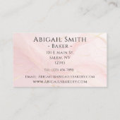 Carte De Visite Accueil Boulangerie Cupcake Pink Frosting Baking (Dos)