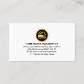 Carte De Visite Accueil Camionneur de transport mobile (Dos)