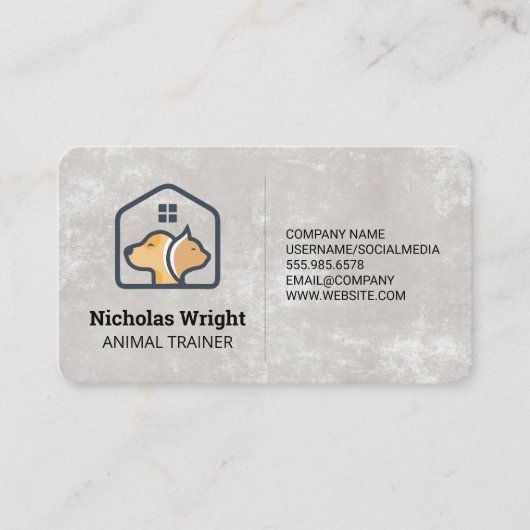 Carte De Visite Accueil Chat Dog | Services d'hébergement pour ani (Devant)