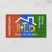 Carte De Visite Accueil Construction Paysage Outils Or (Devant)