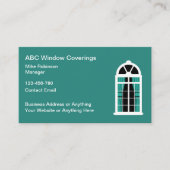 Carte De Visite Accueil Couvertures Et Aveugles De Fenêtre (Devant)