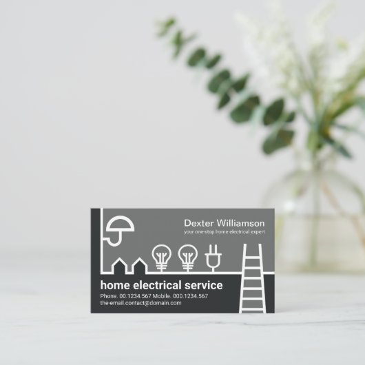 Carte De Visite Accueil Créatif Câblage électrique Frontière Élect (Debout devant)